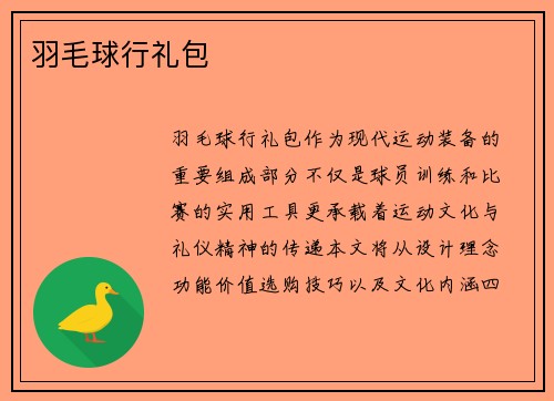 羽毛球行礼包